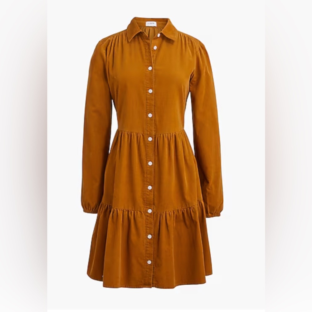 J. Crew Factory corduroy Long Sleeve Dress